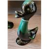 Image 5 : Green Glazed Ceramic Dog Figurine, Duck Figurine, and Triple Section Dish Trio