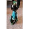 Image 6 : Green Glazed Ceramic Dog Figurine, Duck Figurine, and Triple Section Dish Trio