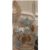 Image 6 : 4 Animal Figurines and 1 Glass Carafe with Pinecone Design