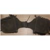 Image 12 : Black Leather Double Saddle Bag with Fringe and Western Styling