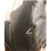 Image 8 : Black Leather Double Saddle Bag with Fringe and Western Styling