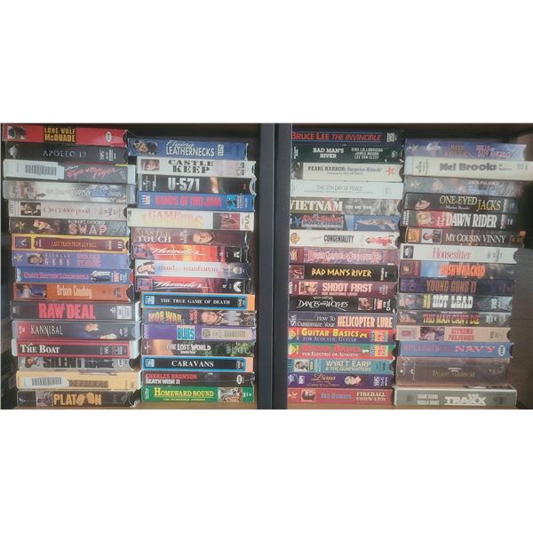 Assorted VHS Tapes Action Drama Comedy War