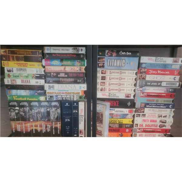 Large Mixed Lot of VHS Tapes