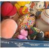 Image 2 : Blue Metal Push 'Em Toy Box With Assorted Plush Toys