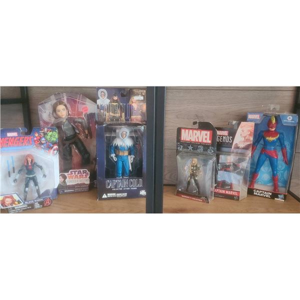 6 Action Figures Marvel DC Star Wars in Original Packaging