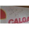 Image 10 : Sports Memorabilia Lot: Pennants and Posters Including Signed Calgary Flames