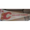 Image 9 : Sports Memorabilia Lot: Pennants and Posters Including Signed Calgary Flames