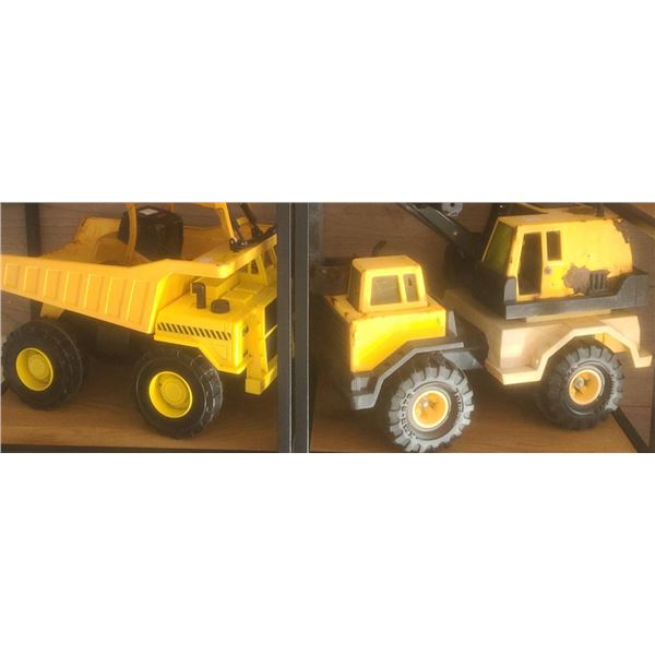 Tonka Crane & Dump Truck, John Deere Loader, Atlas Trainman Overpass Kit