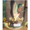 Image 5 : Ceramic Duck TV Lamp and Hand-Painted Parrot Statue Lot