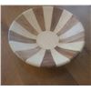 Image 6 : Dining Set: Round Wood Table, 3 Orange Vinyl Chairs