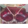 Image 7 : Queen Fedora Bear, Red Glass Heart Dishes, Japanese Box, Patchwork Pillow
