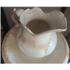 Image 8 : Arnels Ceramic Pitcher & Basin Set with Bell, Rolling Pin, and Embroidered Towel