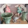 Image 1 : Ceramic Decor: Figurines, Green Vases, Teapot, Spoons