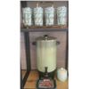 Image 1 : West Bend Percolator With Stand, Glass Set, Vintage Jar, Cassettes