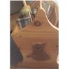 Image 2 : Household Lot: Wooden Carrier with Dog Motifs
