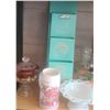 Image 1 : Decorative Household Items Including Glassware and Wall Organizer