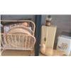 Image 1 : Home Decor Including Magazine Rack, Decorative Containers, Baskets