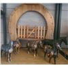 Image 7 : Western Display Set With Brass Horses
