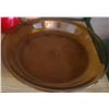 Image 11 : Baribocraft Wooden Bowl and Amber Glass Bowls/Plate