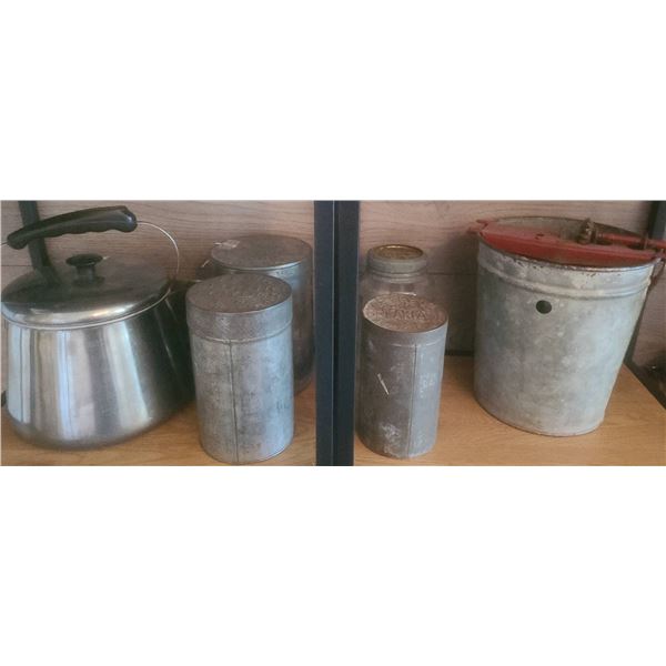 Early Kitchenware Including Jack Frost Ice Cream Freezer