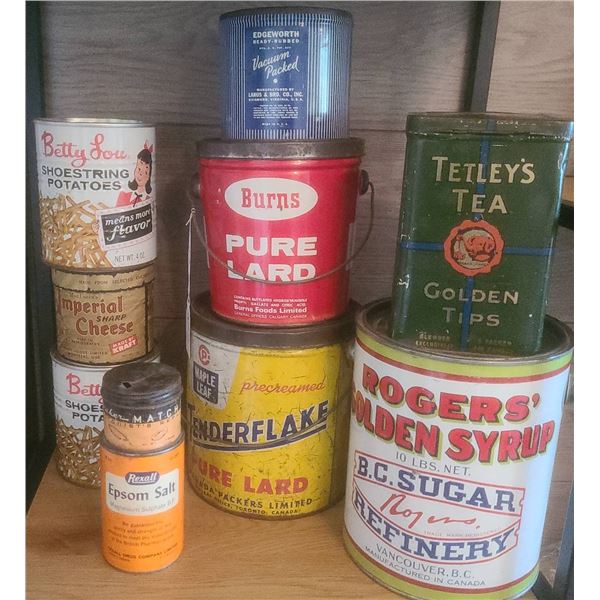 Vintage Canadian Food Tins