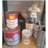Image 1 : Full Shell and Esso Vintage Oil Cans Plus Accessories
