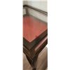 Image 4 : Wood Display Table with Glass Top and Red Lined Interior, 21" W x 16" D x 24" T