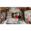 Image 4 : Basket 23 x 12 With Vintage: Wooden Spools, Yarn, Buttons, Needlepoint and Kit