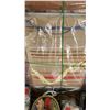 Image 6 : Basket 23 x 12 With Vintage: Wooden Spools, Yarn, Buttons, Needlepoint and Kit