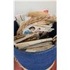 Image 6 : Vintage Sewing Patterns with Woven Storage Basket