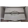 Image 2 : Painted Wood Nesting Tables with French Script Detail and Artificial Plant in Metal Planter