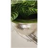 Image 6 : Painted Wood Nesting Tables with French Script Detail and Artificial Plant in Metal Planter