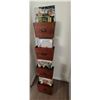 Image 1 : Wall Mounted Filing Shelf with Vintage Crochet and Macrame Craft Books Collection