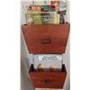 Image 2 : Wall Mounted Filing Shelf with Vintage Crochet and Macrame Craft Books Collection