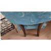 Image 4 : Upholstered Side Chair and Wrought Iron Magazine Rack with Plexi Glass Top