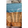 Image 5 : Upholstered Side Chair and Wrought Iron Magazine Rack with Plexi Glass Top
