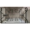 Image 8 : Upholstered Side Chair and Wrought Iron Magazine Rack with Plexi Glass Top
