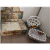 Image 1 : Federal Glass Snack Master Set with 4 Plates, 4 Glasses, and 2 Ceramic Baskets