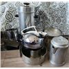 Image 1 : Kitchen Lot: Coffee Urn, Percolator, Kenmore Kettle, Nut Grinder, Bakeware