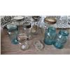 Image 1 : Glass Canning Jars with Ball, Jewel, and Dazey Butter Churn