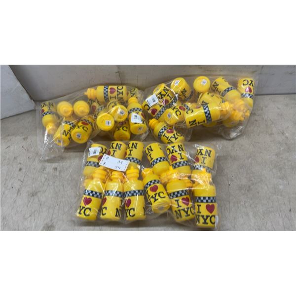 Oriental Trading Company "I Love NYC" Water Bottles, 3 Packages of 12 Bottles Each