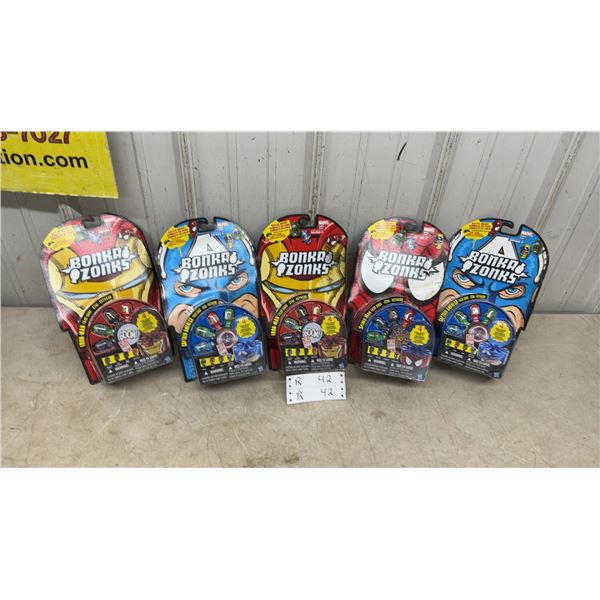 Marvel Bonkazonks Iron Man and Captain America Face Case Battle Drums, 5 Pkgs.