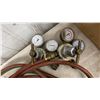 Image 7 : Oxy-Acetylene Torch Set with Hoses, Gauges, and Welding Goggles