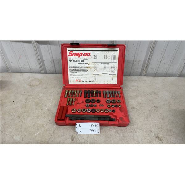 Snap-on RTD48 48-Piece Rethreading Set, Fractional and Metric Taps, Dies, and Files