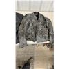 Image 2 : Vulcan 2XL Distressed Gray and Black Leather Jacket