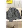 Image 7 : Vulcan 2XL Distressed Gray and Black Leather Jacket