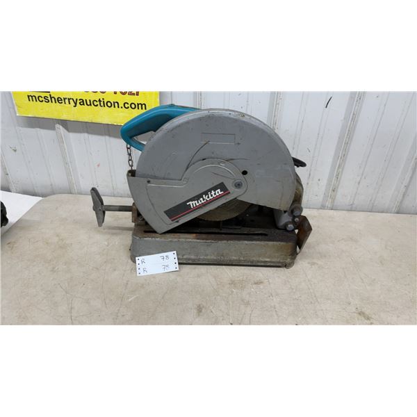 Makita 2414B 14” Chop Saw, 120V, 15A, 1650W, 3800 RPM, and Base