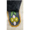 Image 3 : First Nations Cree Buckskin/ Real Fur Mukluks With Cozy Inner Lining, 10.5” Heel to Toe