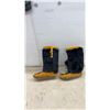 Image 5 : First Nations Cree Buckskin/ Real Fur Mukluks With Cozy Inner Lining, 10.5” Heel to Toe