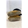 Image 6 : First Nations Cree Buckskin/ Real Fur Mukluks With Cozy Inner Lining, 10.5” Heel to Toe